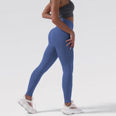 Contrast Striped Wide Band Waist Sports Leggings Sai Feel